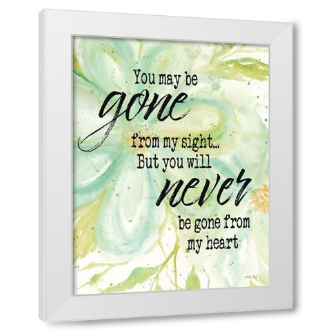 Never Gone From My Heart II White Modern Wood Framed Art Print by Jacobs, Cindy