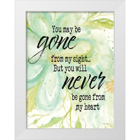 Never Gone From My Heart II White Modern Wood Framed Art Print by Jacobs, Cindy