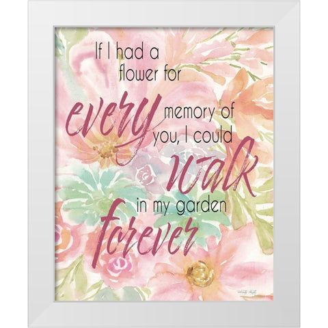 Every Memory of You White Modern Wood Framed Art Print by Jacobs, Cindy