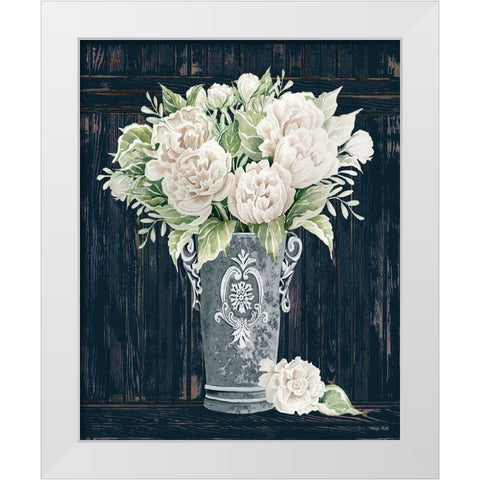 Perfect Peonies White Modern Wood Framed Art Print by Jacobs, Cindy