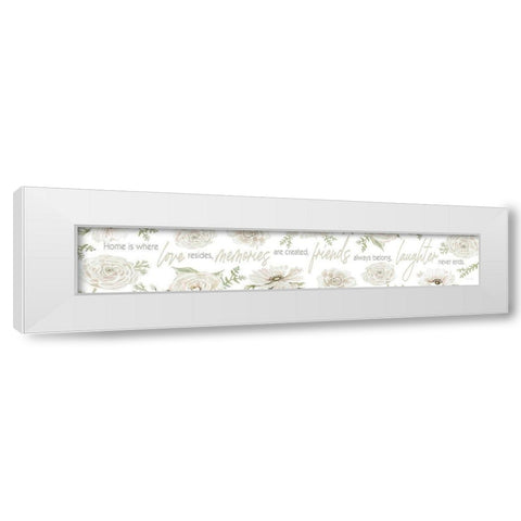 Home is Whereâ€¦ White Modern Wood Framed Art Print by Jacobs, Cindy