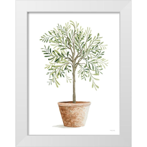 Topiary II White Modern Wood Framed Art Print by Jacobs, Cindy