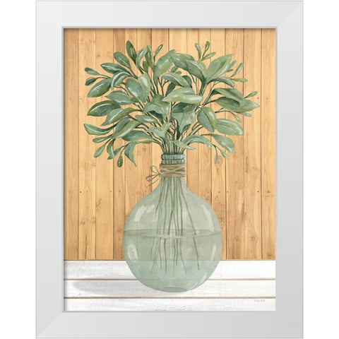 Happiness I White Modern Wood Framed Art Print by Jacobs, Cindy