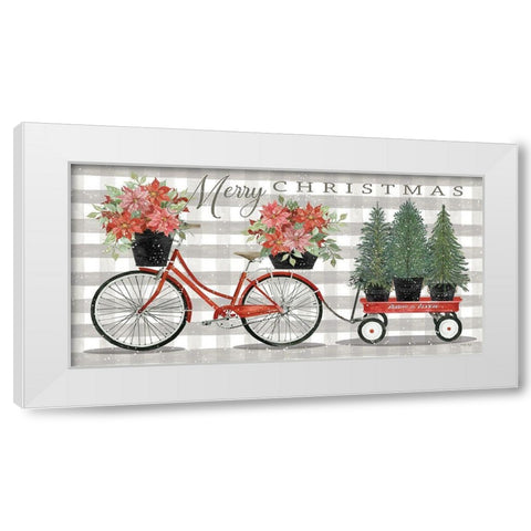 Christmas Delivery I White Modern Wood Framed Art Print by Jacobs, Cindy