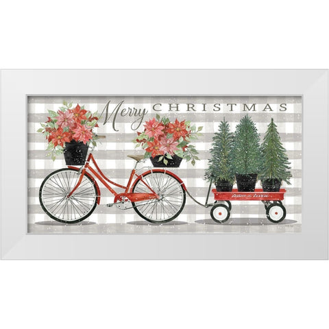 Christmas Delivery I White Modern Wood Framed Art Print by Jacobs, Cindy