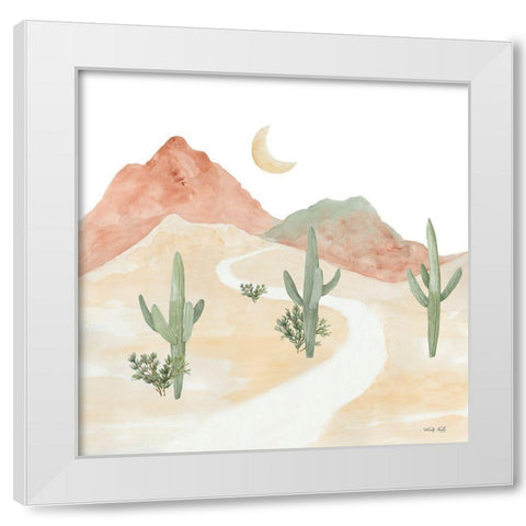 Desert Moon I White Modern Wood Framed Art Print by Jacobs, Cindy