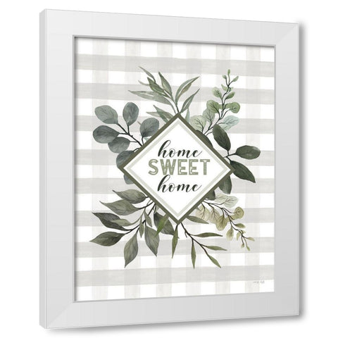 Home Sweet Home White Modern Wood Framed Art Print by Jacobs, Cindy