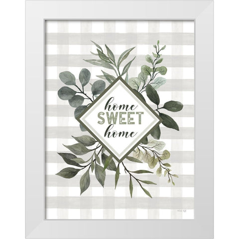 Home Sweet Home White Modern Wood Framed Art Print by Jacobs, Cindy
