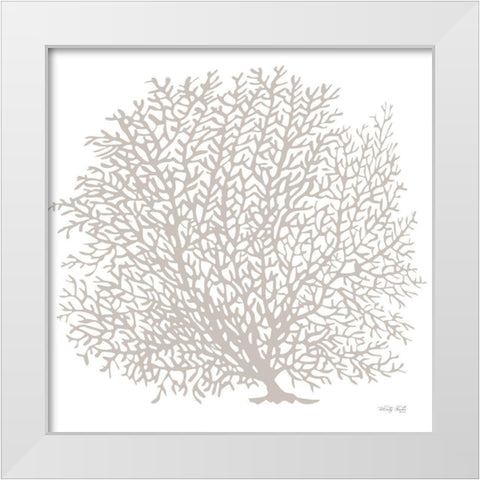 Gray Coral I     White Modern Wood Framed Art Print by Jacobs, Cindy