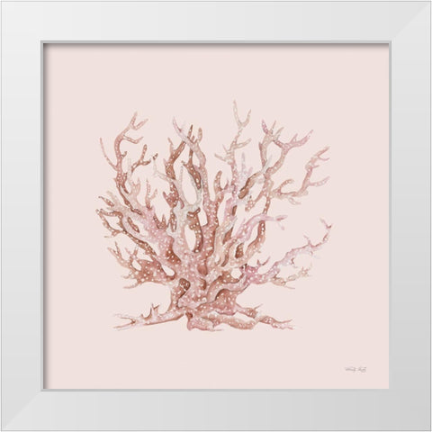 Pink Coral II White Modern Wood Framed Art Print by Jacobs, Cindy
