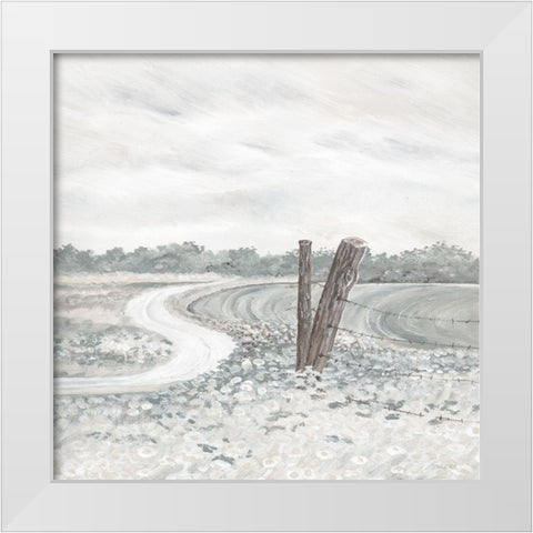 Flower Field White Modern Wood Framed Art Print by Jacobs, Cindy