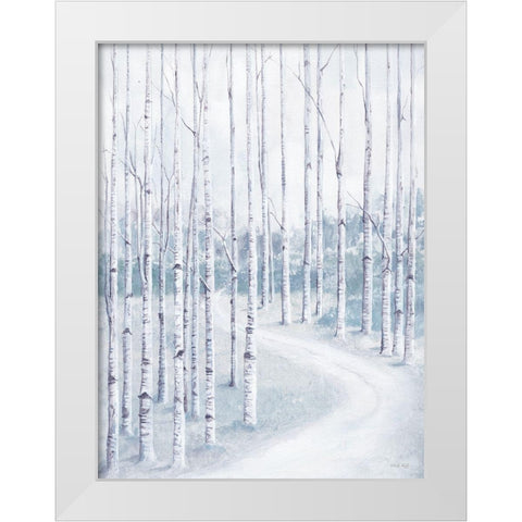Birch Forest White Modern Wood Framed Art Print by Jacobs, Cindy