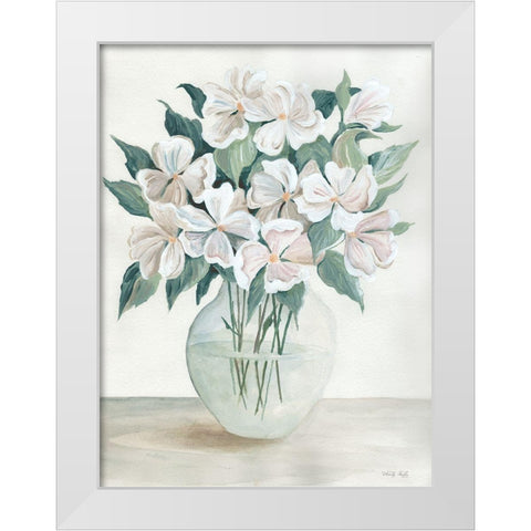 Cosmos Delight White Modern Wood Framed Art Print by Jacobs, Cindy
