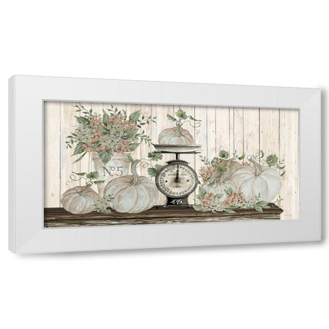 Autumn Still Live White Modern Wood Framed Art Print by Jacobs, Cindy