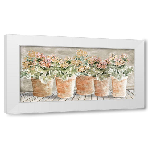 All in a Row I  White Modern Wood Framed Art Print by Jacobs, Cindy