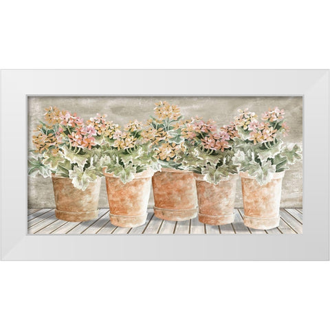 All in a Row I  White Modern Wood Framed Art Print by Jacobs, Cindy