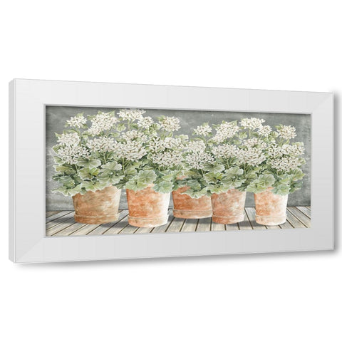 All in a Row II  White Modern Wood Framed Art Print by Jacobs, Cindy