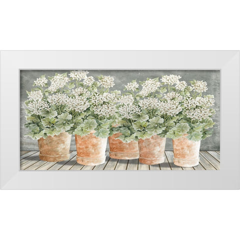 All in a Row II  White Modern Wood Framed Art Print by Jacobs, Cindy