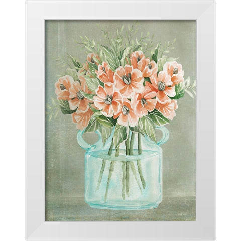 Poppies White Modern Wood Framed Art Print by Jacobs, Cindy