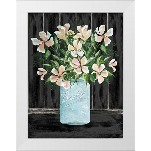 Farmhouse Flowers I White Modern Wood Framed Art Print by Jacobs, Cindy