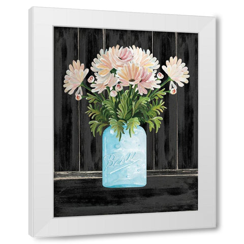 Farmhouse Flowers II White Modern Wood Framed Art Print by Jacobs, Cindy