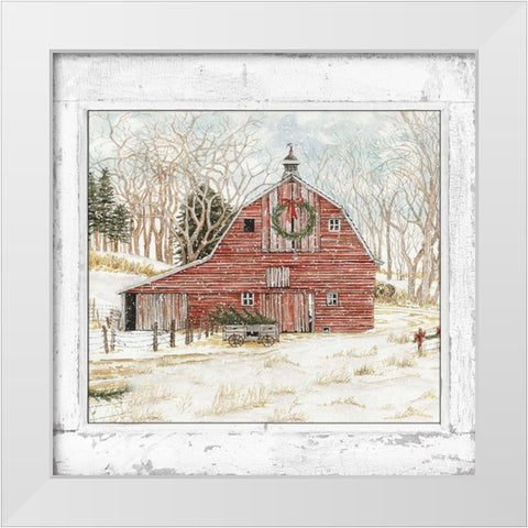 Winter Window II White Modern Wood Framed Art Print by Jacobs, Cindy