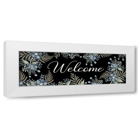 Welcome White Modern Wood Framed Art Print by Jacobs, Cindy