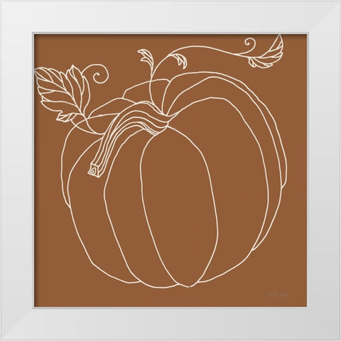 Simple Pumpkin I White Modern Wood Framed Art Print by Jacobs, Cindy