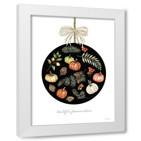 Beautiful-Glorious Autumn Ornament White Modern Wood Framed Art Print by Jacobs, Cindy