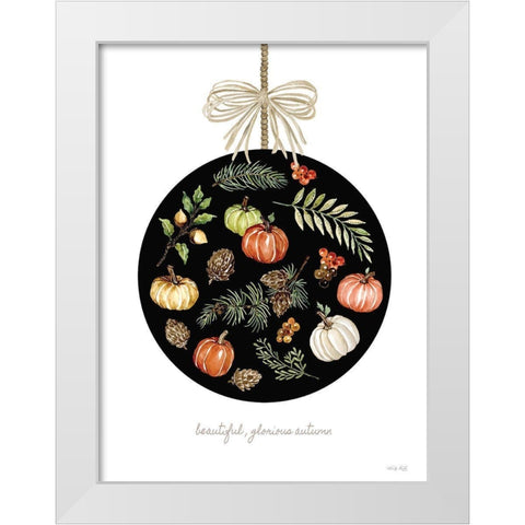 Beautiful-Glorious Autumn Ornament White Modern Wood Framed Art Print by Jacobs, Cindy
