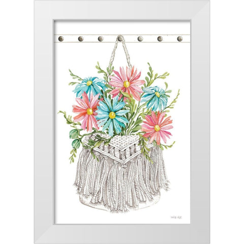 Floral Pop IV White Modern Wood Framed Art Print by Jacobs, Cindy