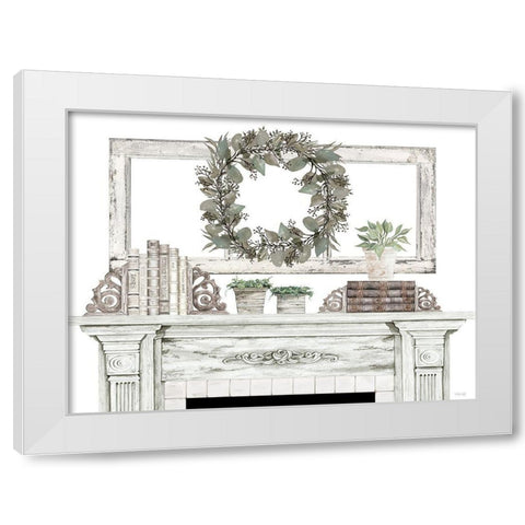 Timeless Beauty White Modern Wood Framed Art Print by Jacobs, Cindy