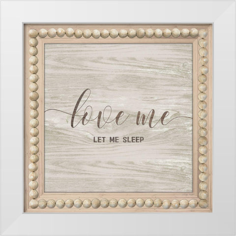 Love Me White Modern Wood Framed Art Print by Jacobs, Cindy