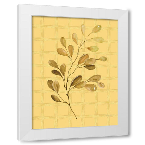 Golden Dogwood White Modern Wood Framed Art Print by Jacobs, Cindy