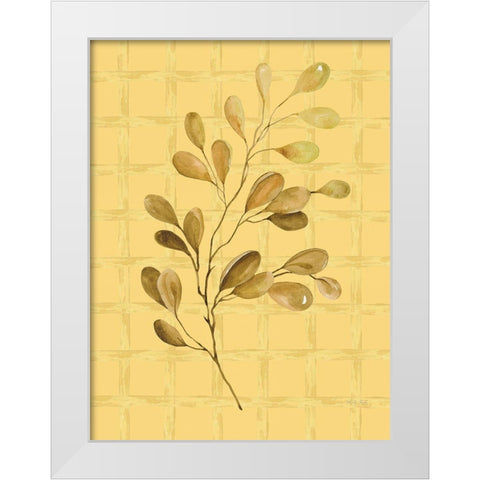 Golden Dogwood White Modern Wood Framed Art Print by Jacobs, Cindy