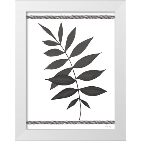 Leaf Collection II White Modern Wood Framed Art Print by Jacobs, Cindy