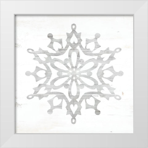 Snowflake Dreams I    White Modern Wood Framed Art Print by Jacobs, Cindy