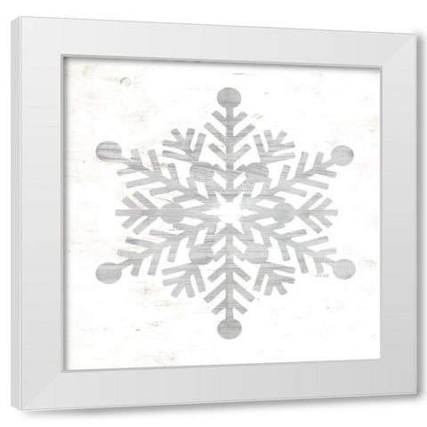 Snowflake Dreams III     White Modern Wood Framed Art Print by Jacobs, Cindy