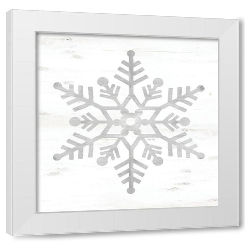 Snowflake Dreams IV     White Modern Wood Framed Art Print by Jacobs, Cindy