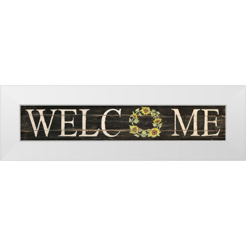 Welcome 1 White Modern Wood Framed Art Print by Jacobs, Cindy