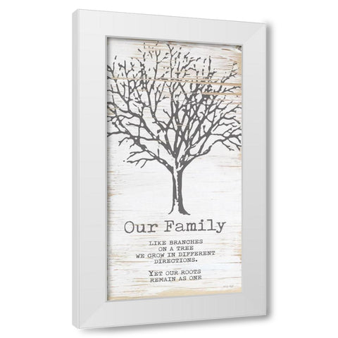 Our Family White Modern Wood Framed Art Print by Jacobs, Cindy