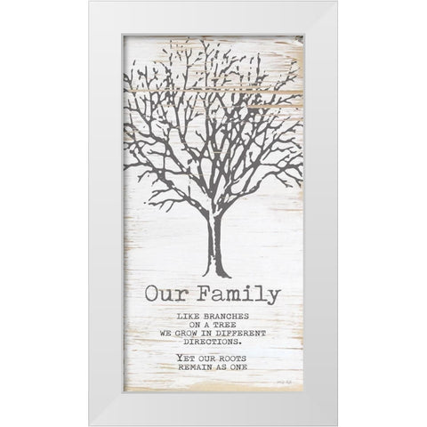 Our Family White Modern Wood Framed Art Print by Jacobs, Cindy