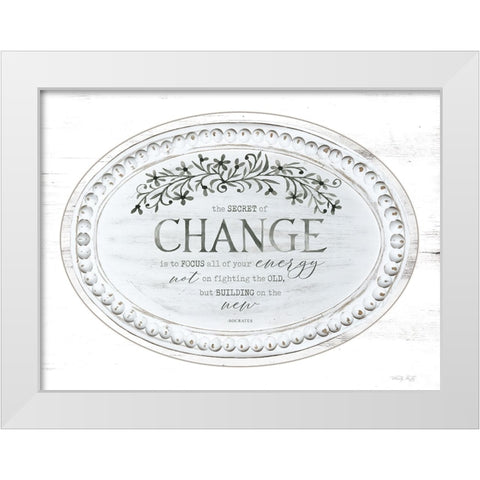 The Secret of Change White Modern Wood Framed Art Print by Jacobs, Cindy