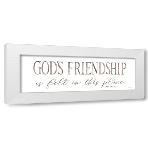 Gods Friendship White Modern Wood Framed Art Print by Jacobs, Cindy