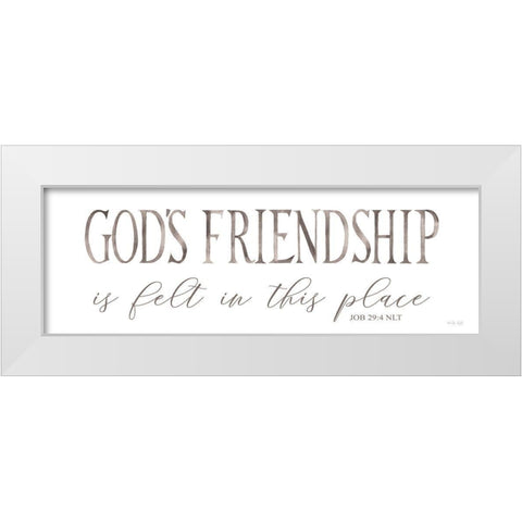 Gods Friendship White Modern Wood Framed Art Print by Jacobs, Cindy