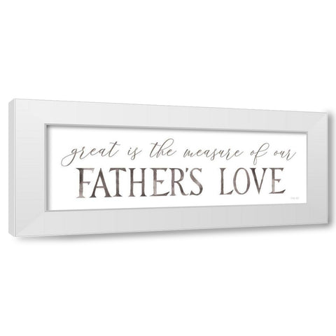 Fathers Love White Modern Wood Framed Art Print by Jacobs, Cindy