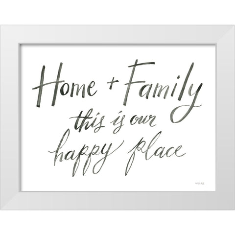 Home + Family I White Modern Wood Framed Art Print by Jacobs, Cindy