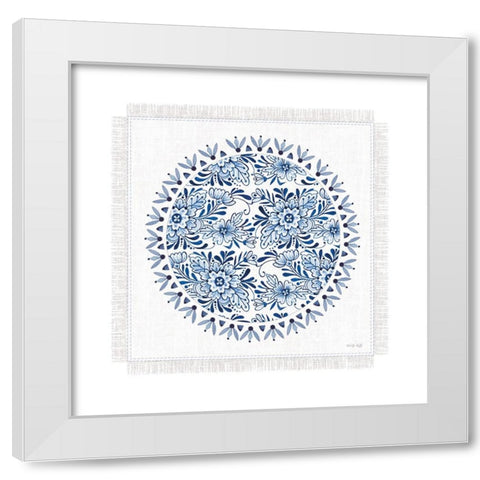 Chinoiserie Circle I White Modern Wood Framed Art Print by Jacobs, Cindy