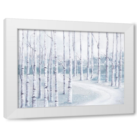Peaceful Stroll White Modern Wood Framed Art Print by Jacobs, Cindy