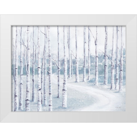 Peaceful Stroll White Modern Wood Framed Art Print by Jacobs, Cindy
